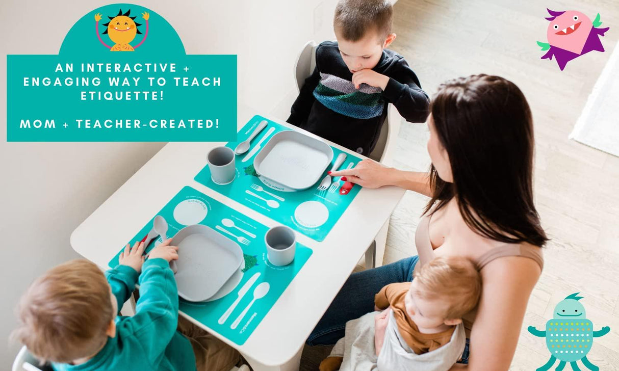 Kids Table Mat for Toddlers & Young Kids Manners&Co.