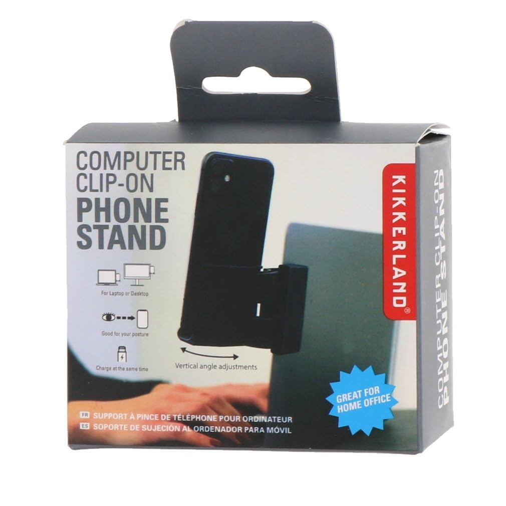 Kikkerland Computer Clip-on Phone Stand Kikkerland