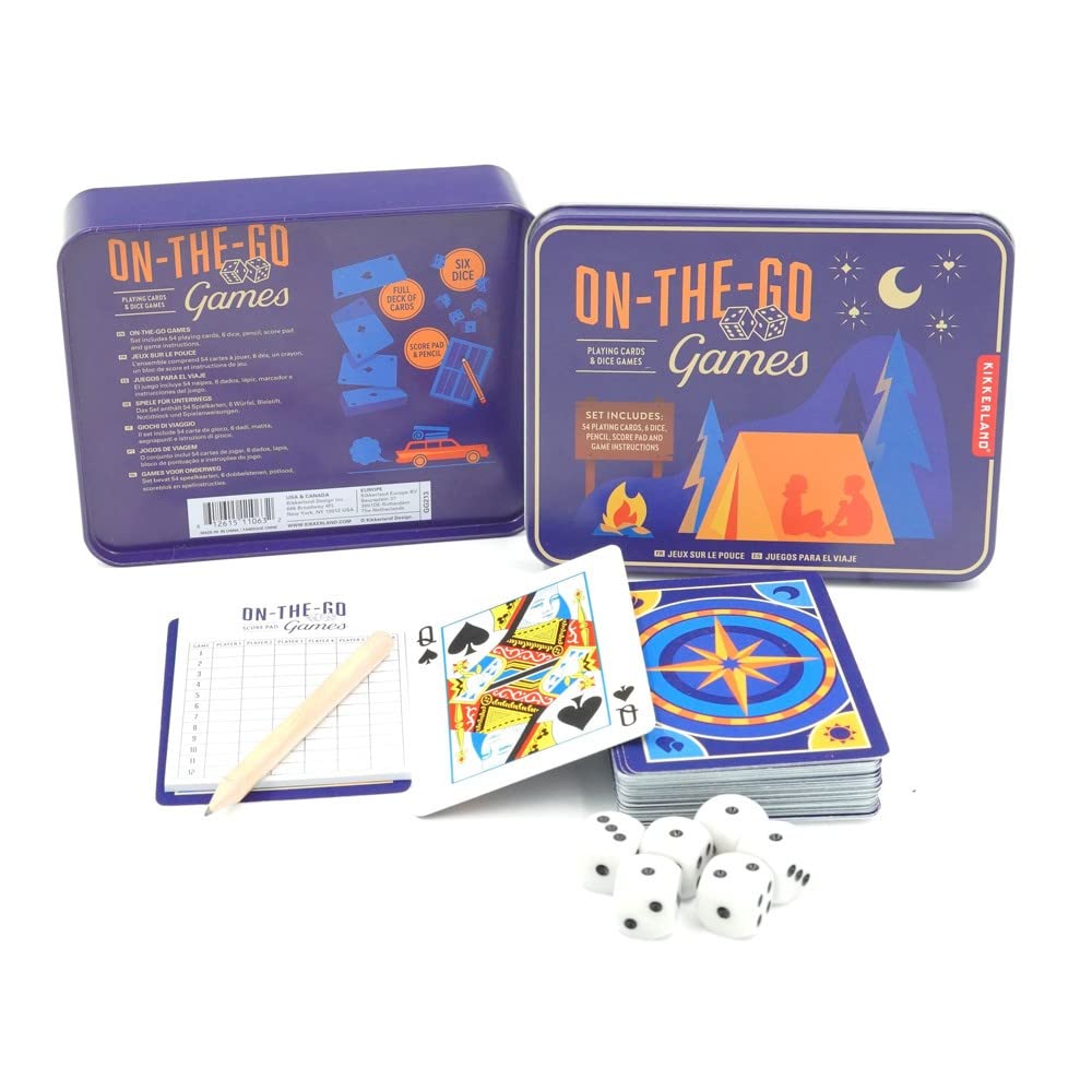 Kikkerland On-The-Go Games Tin Kit Kikkerland