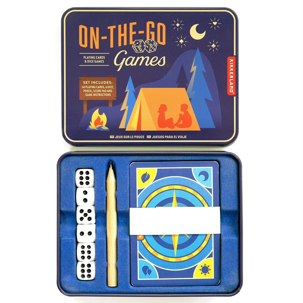 Kikkerland On-The-Go Games Tin Kit Kikkerland