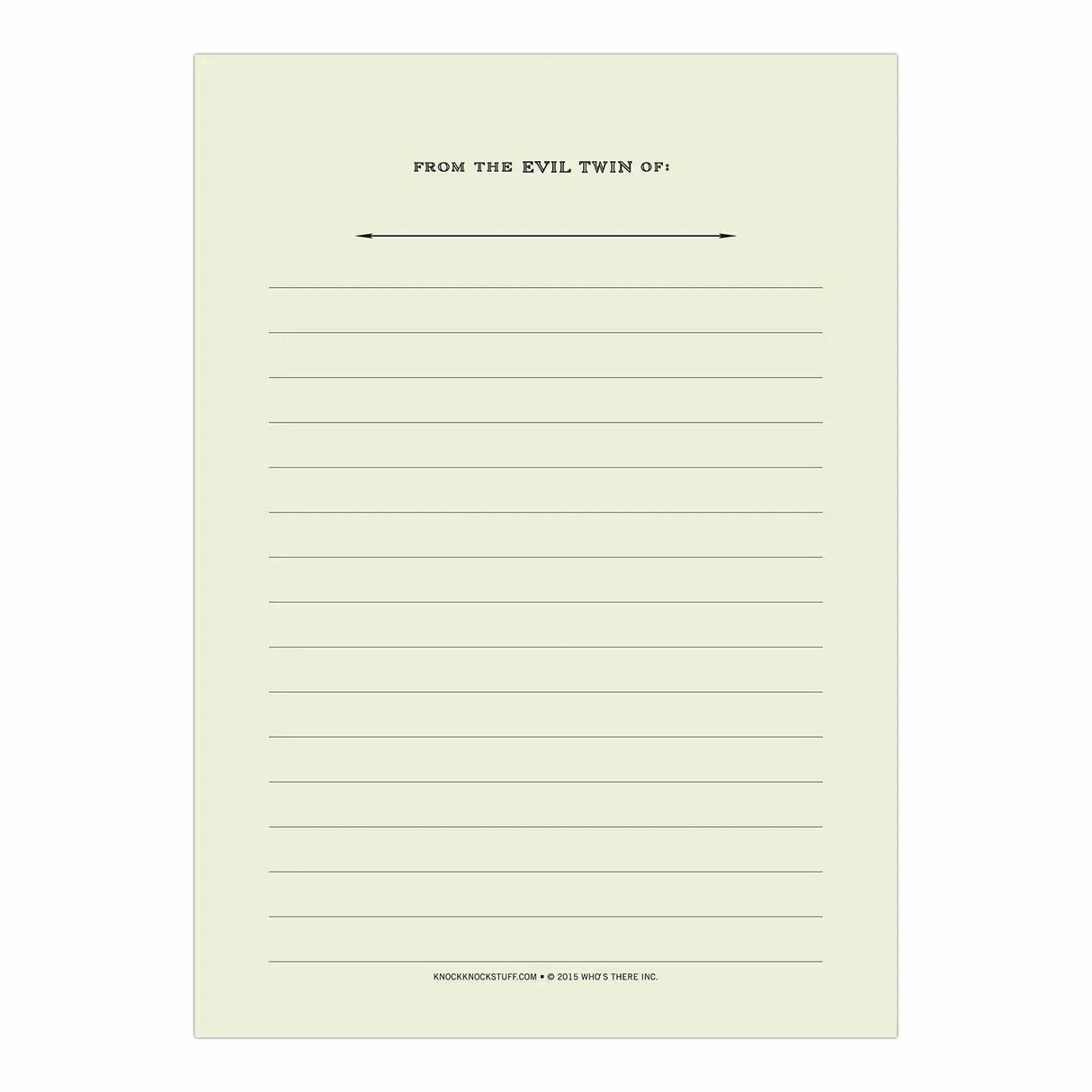 Knock Knock Alter Ego Pad: From The Evil Twin Of ____