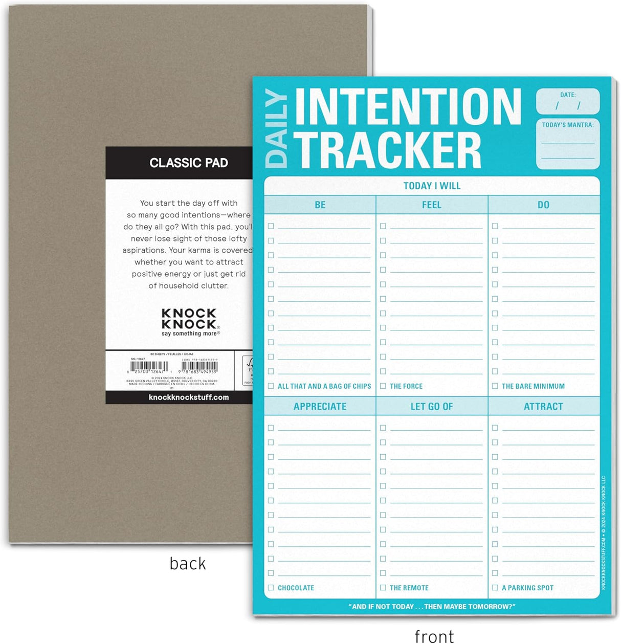 Knock Knock Daily Intention Tracker Pad: Today I Will Daily Intention Pad