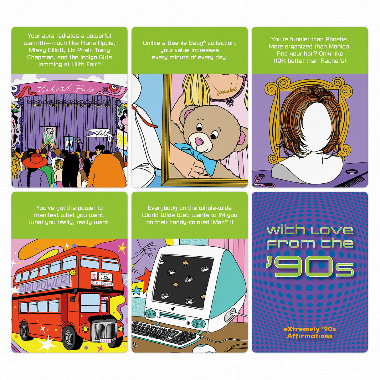 Knock Knock Extremely 90s Affirmations Deck Knock Knock