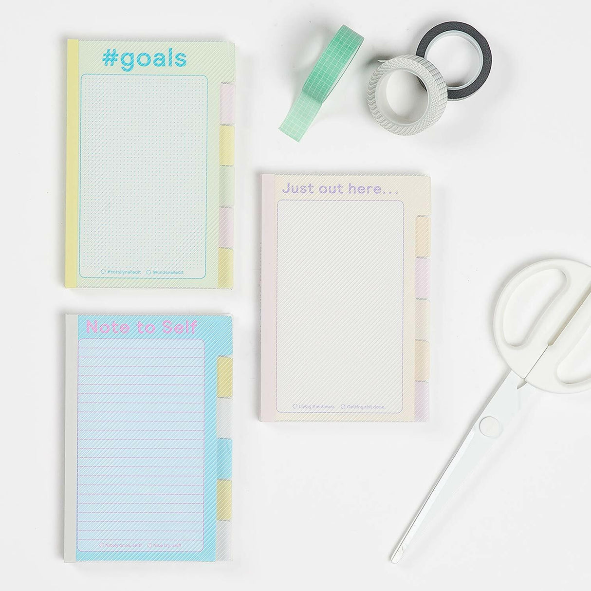 Knock Knock Just Out Here Tabbed Sticky Note Pad, 4 X 6-Inches