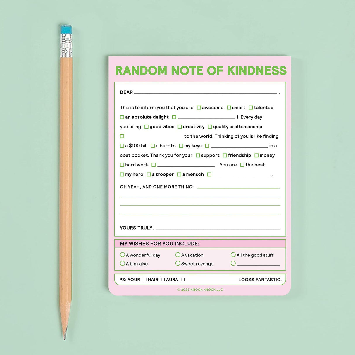Knock Knock Random Note of Kindness Nifty Notes