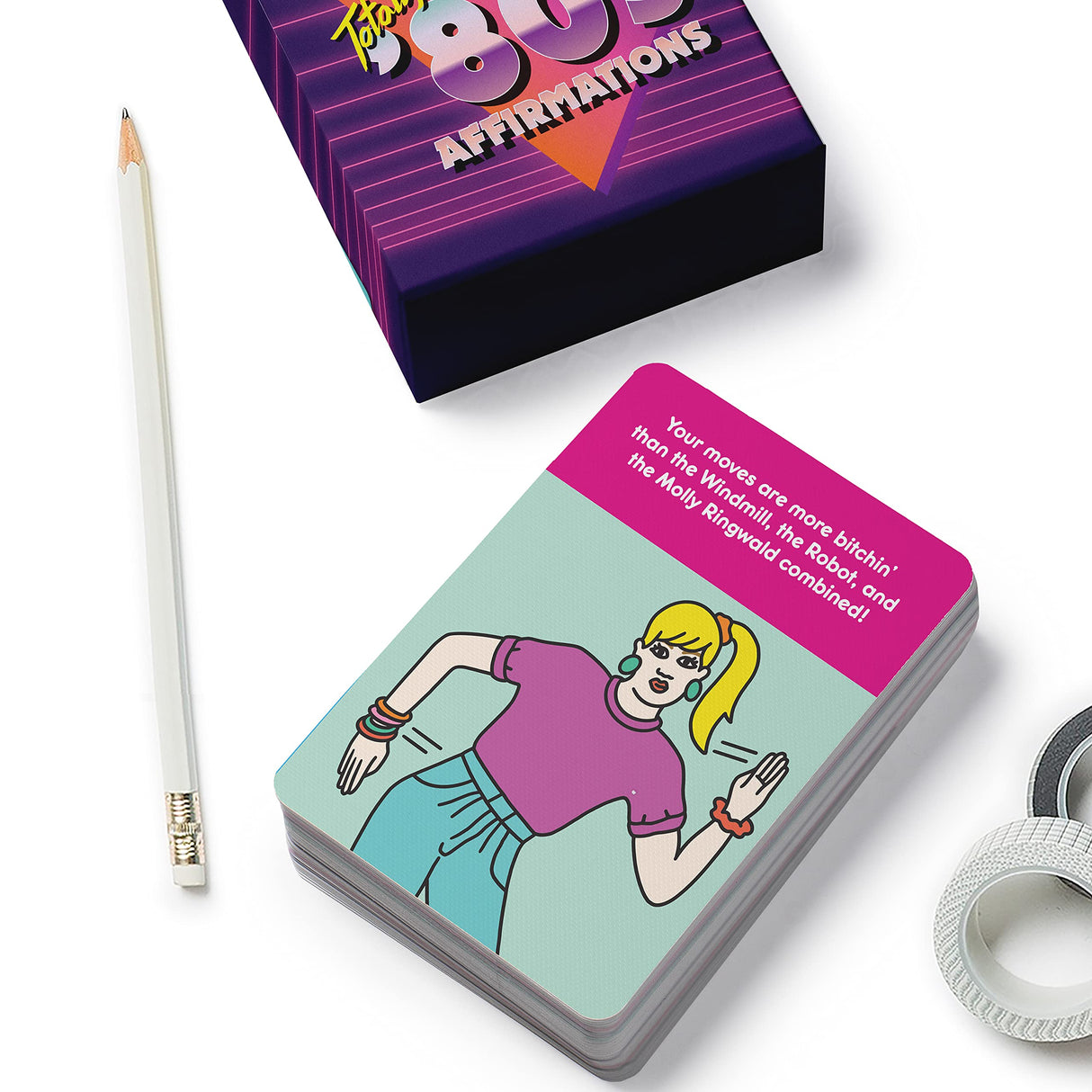 Knock Knock Totally 80s Affirmations Deck