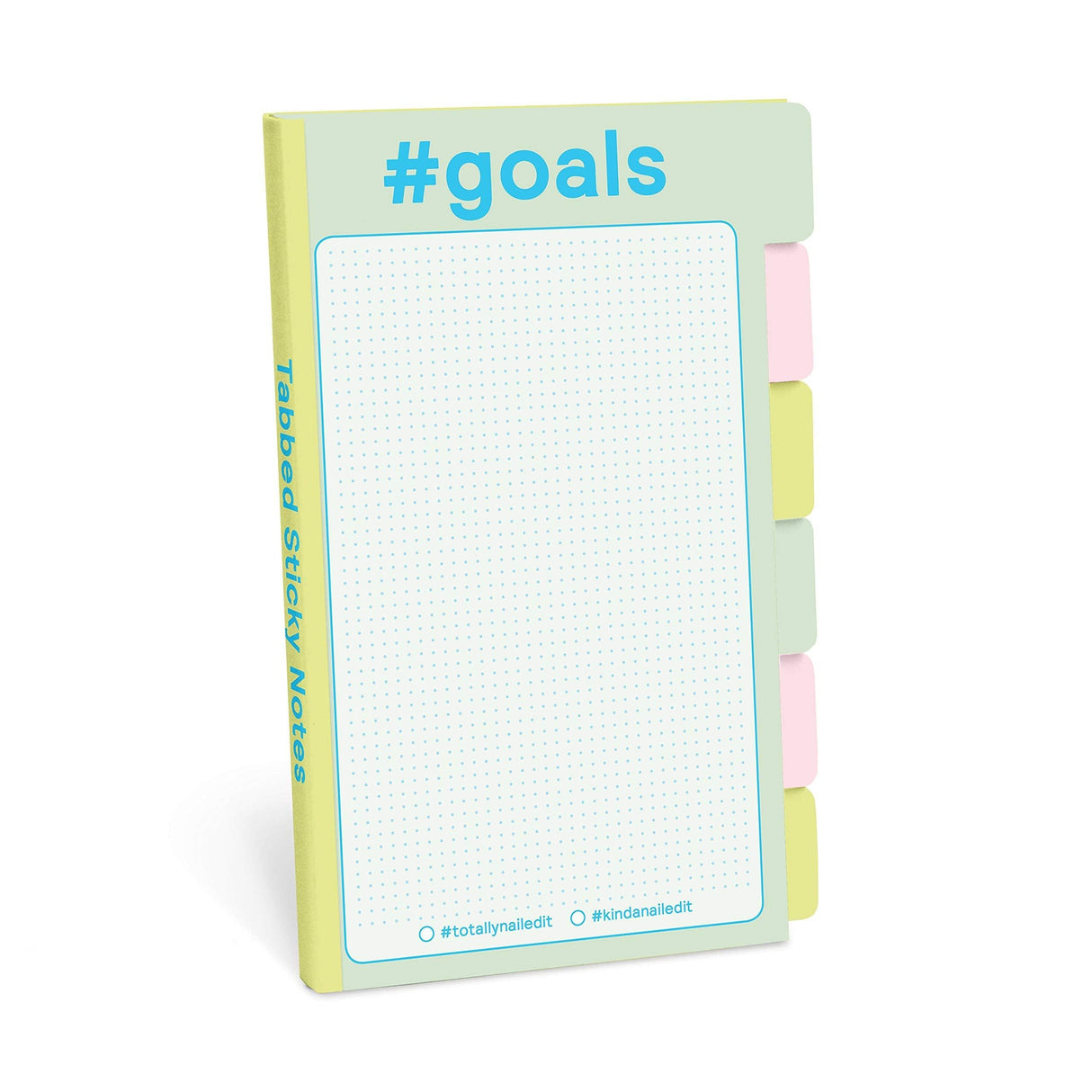 Knock Knock #Goals Tabbed Sticky Note Pad Knock Knock