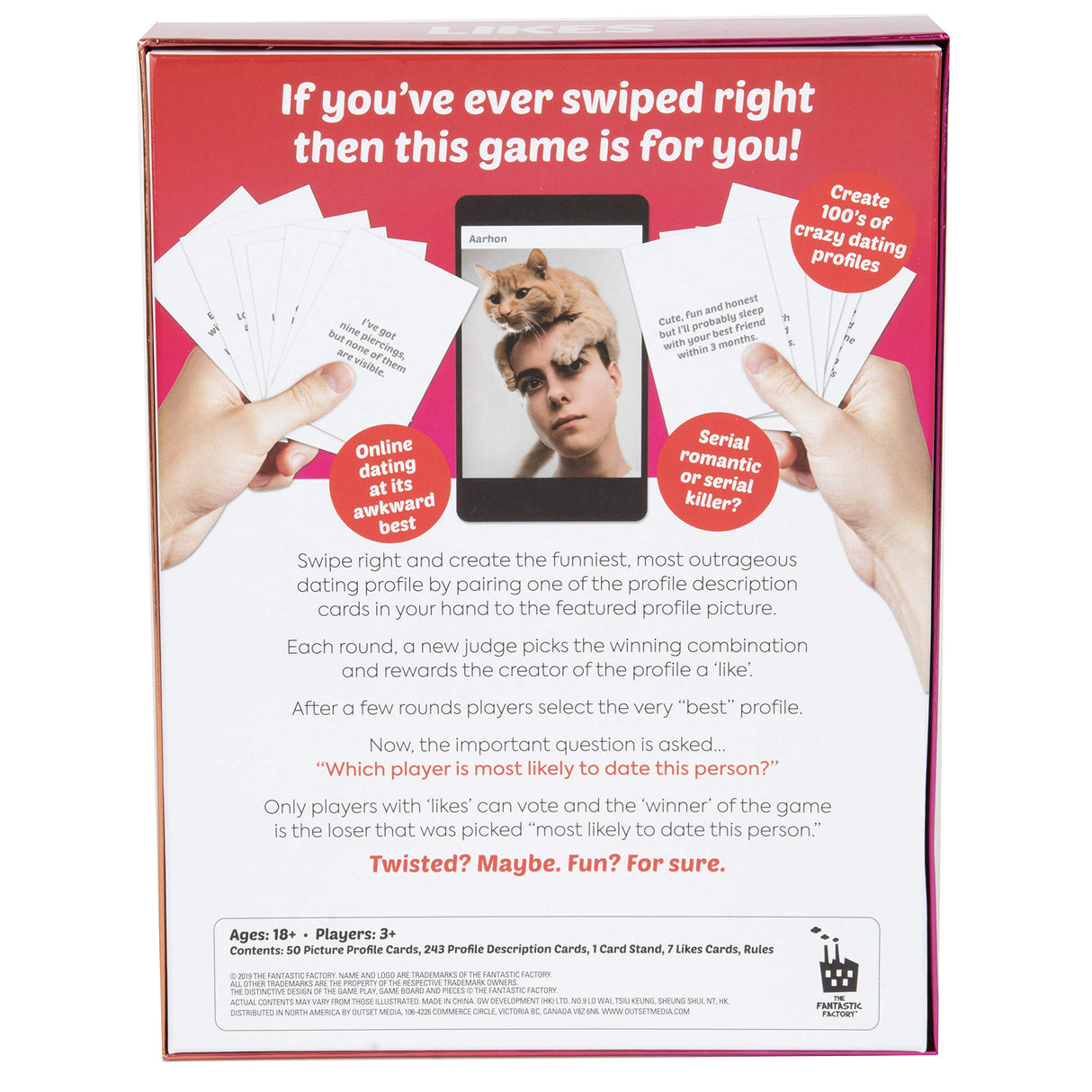 Likes Card Game - The Game Where You Swipe Right Outset Media