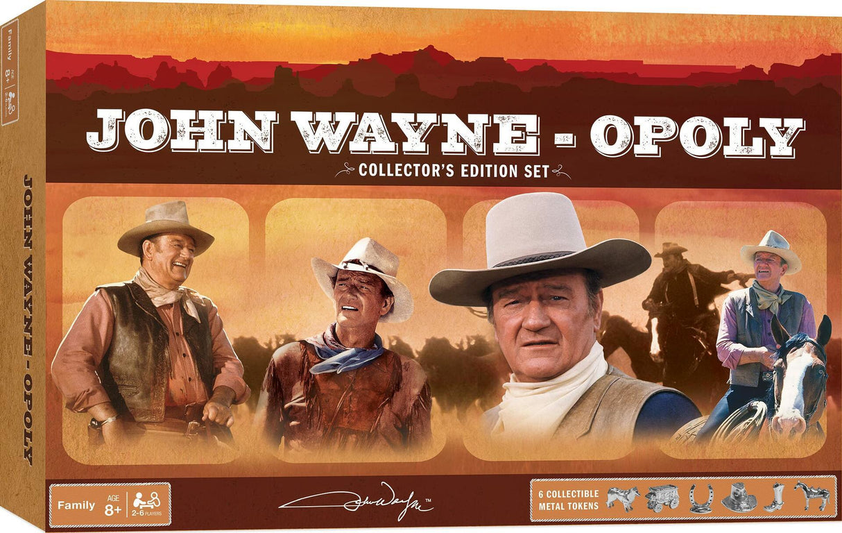 MasterPieces Opoly Board Games - John Wayne Opoly - Officially Licensed Board Games Masterpieces