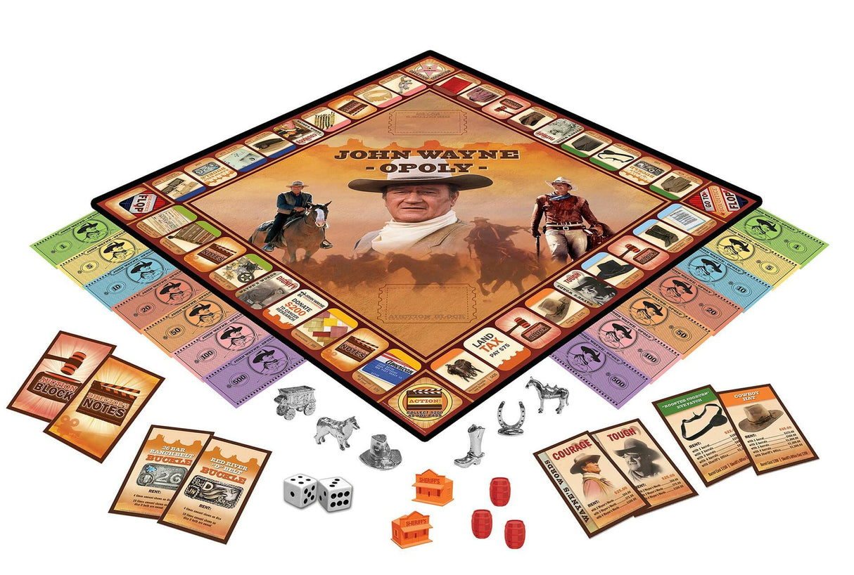 MasterPieces Opoly Board Games - John Wayne Opoly - Officially Licensed Board Games Masterpieces