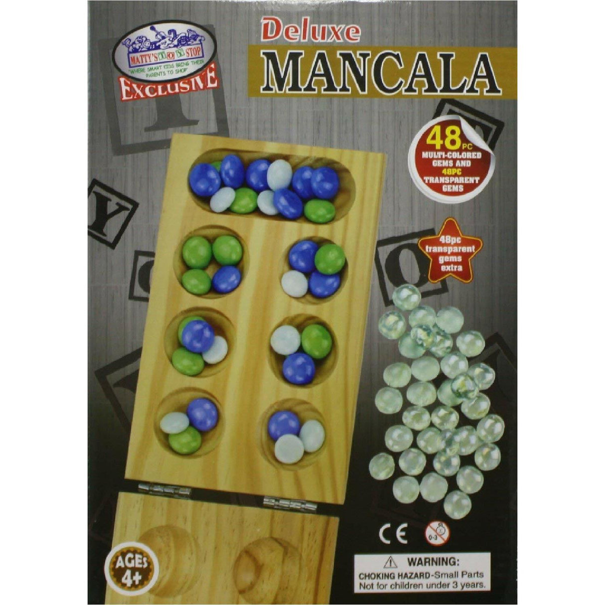 Matty's Toy Stop Deluxe Solid Wood Folding Mancala Game