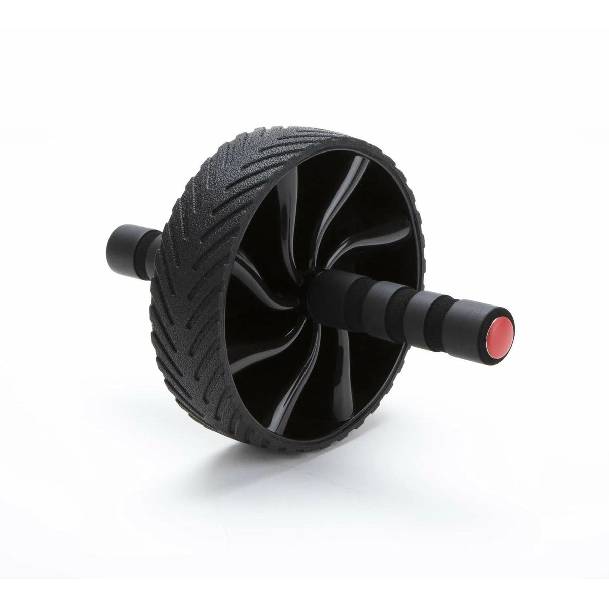 Mind Reader Abdominal Roller Wheel with Foam Grips, Ab Workout Equipment, Black