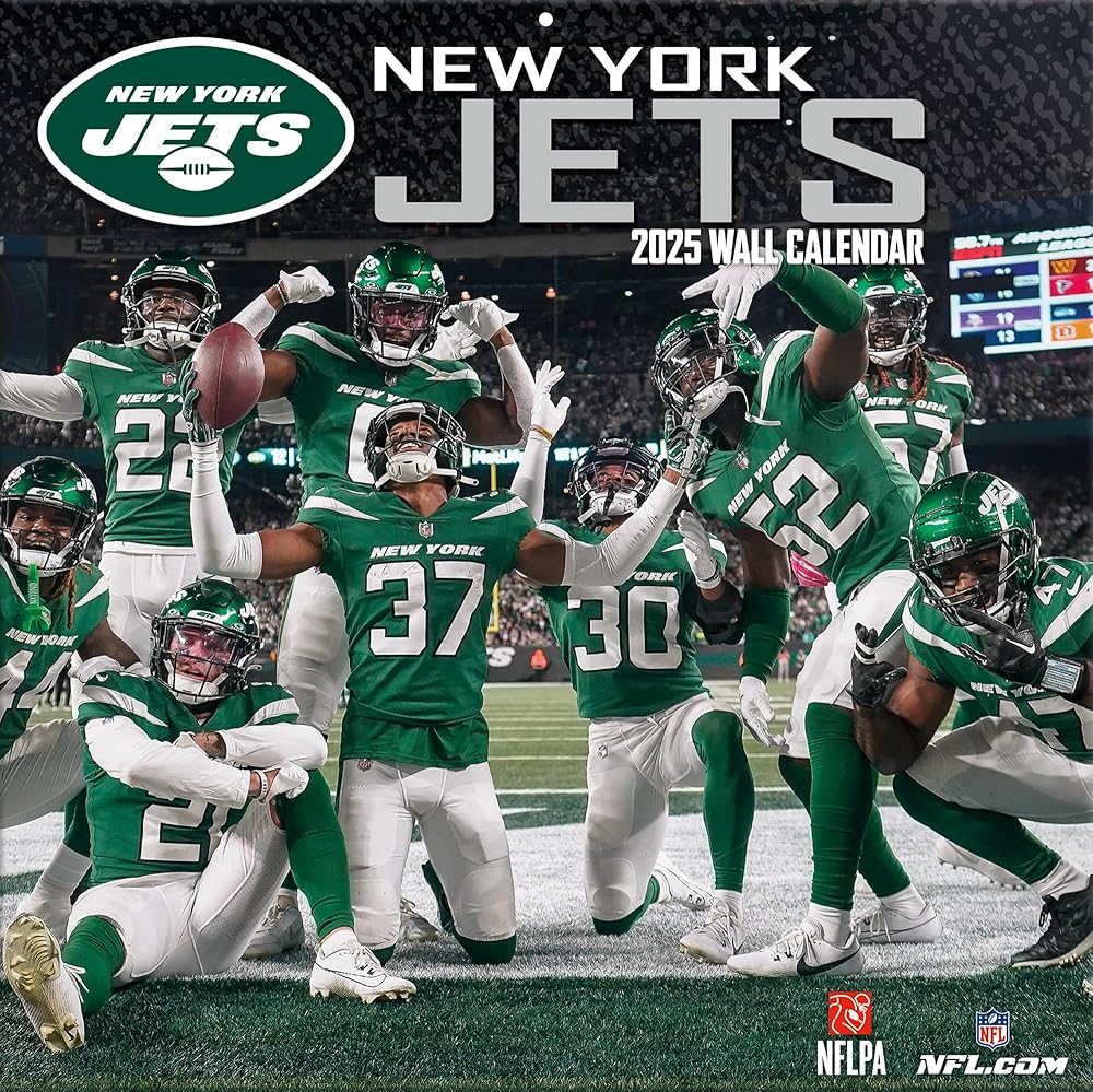 New York Jets 2025 12x12 Team Wall Calendar Turner Licensing