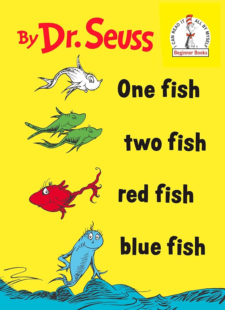 One Fish Two Fish Red Fish Blue Fish Dr. Seuss, Theodor Seuss Geisel