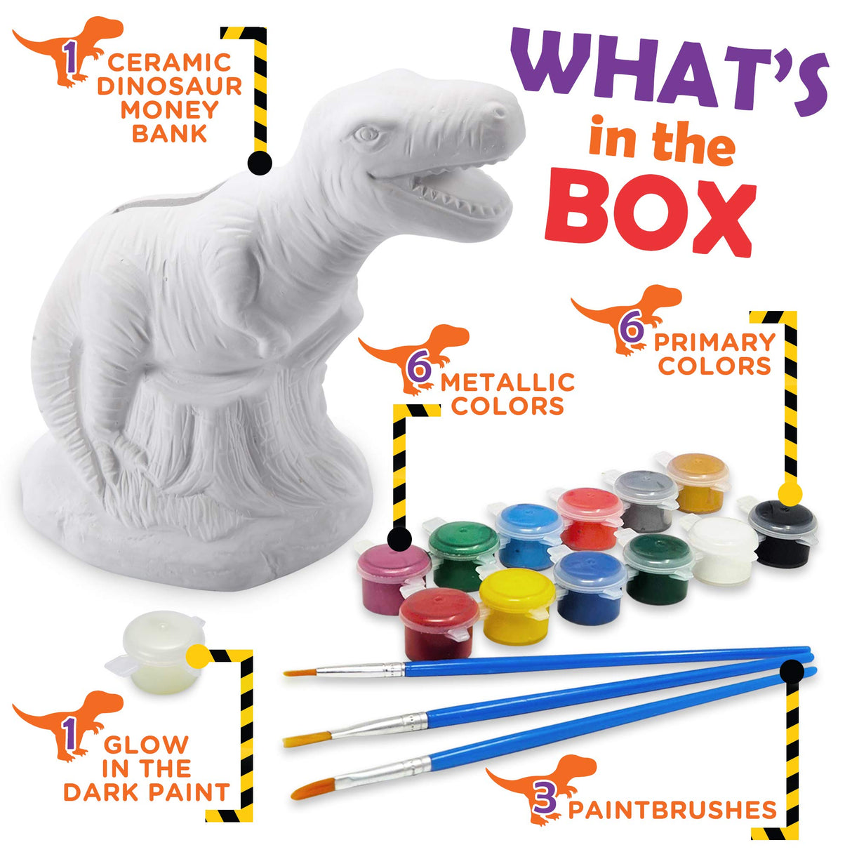 Original Stationery Paint Your Own Dinosaur Money Bank Original Stationery