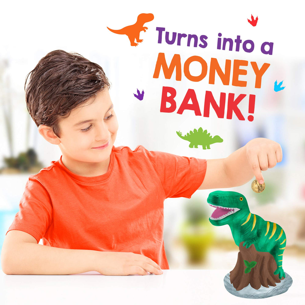 Original Stationery Paint Your Own Dinosaur Money Bank Original Stationery