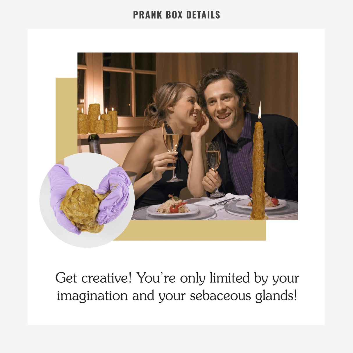 Prank-O Earwax Candle Kit Gag Gift Empty Box Prank-O