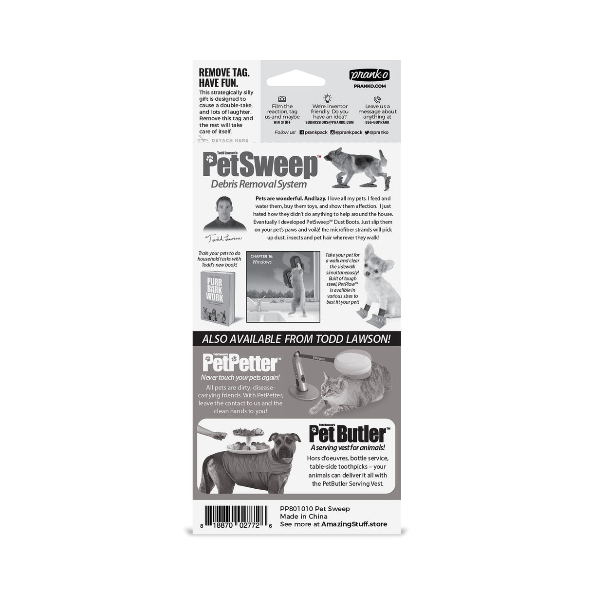 Prank-O, Prank Gift - Pet Sweep Prank-O