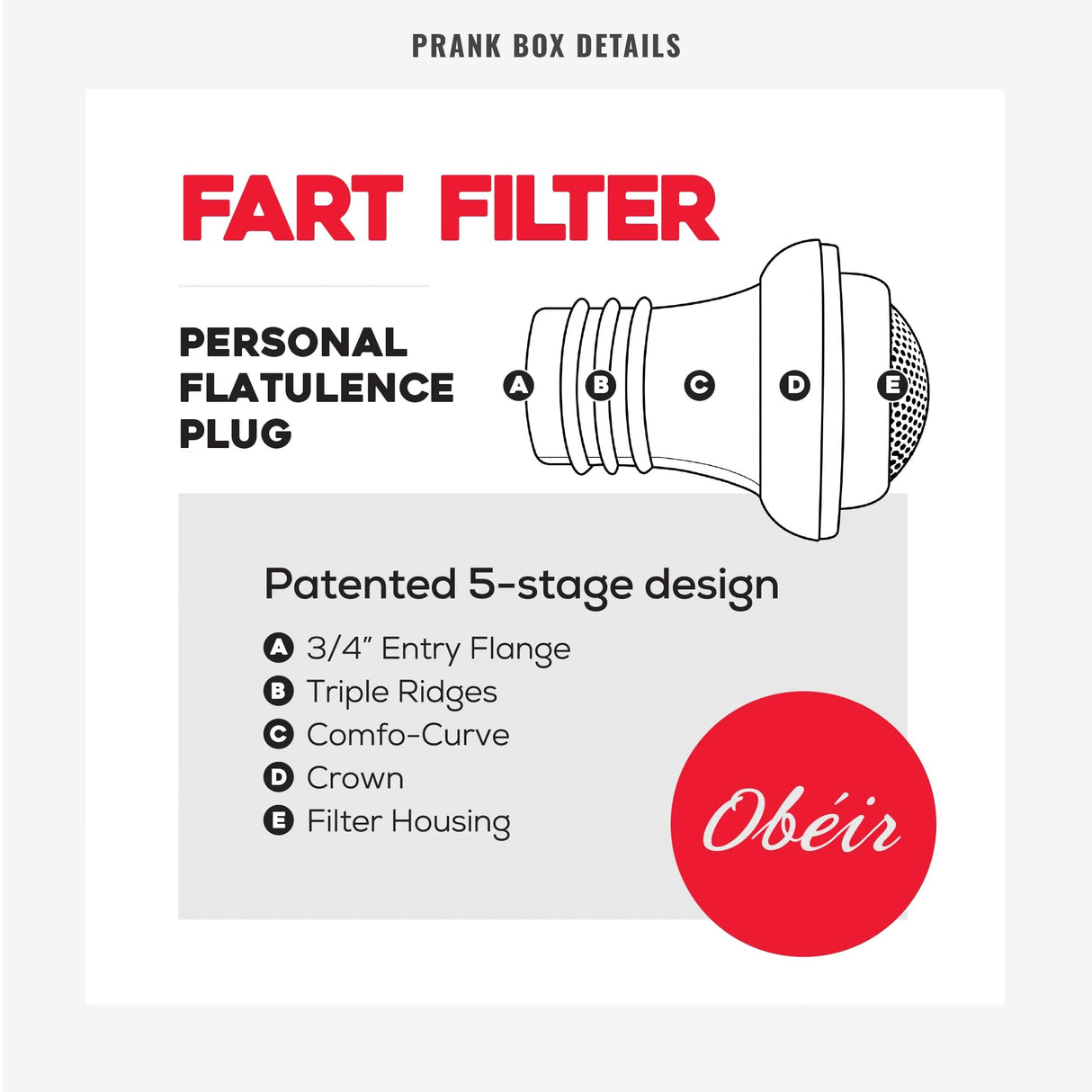 Prank Pack, Fart Filter Prank Gift Box Prank-O