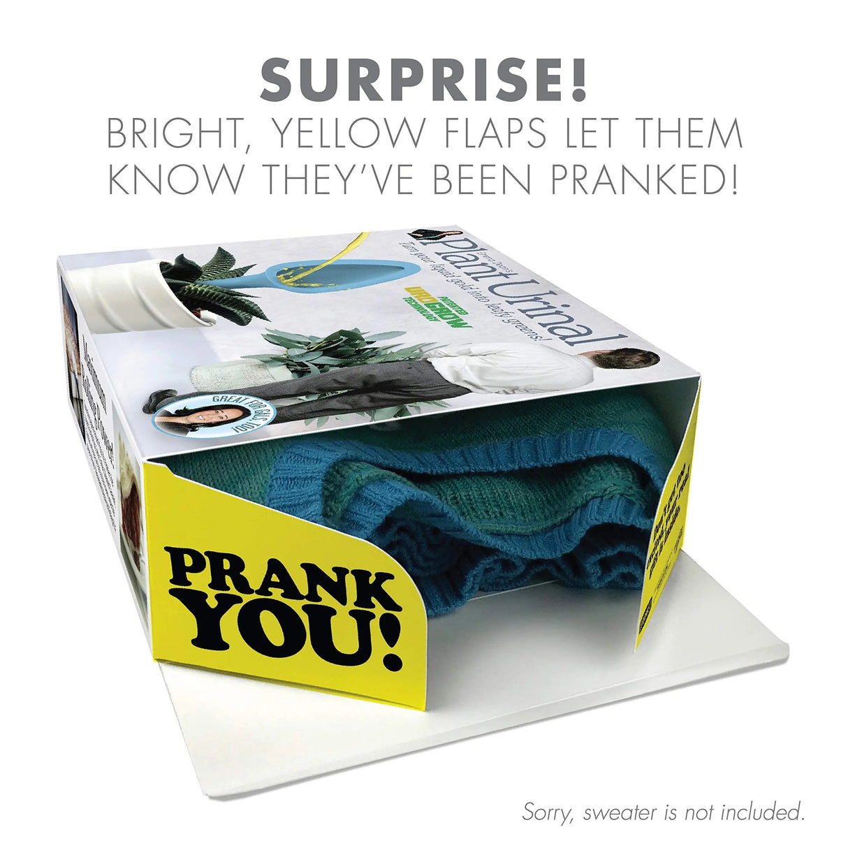 Prank Pack, Plant Urinal Prank Gift Box, Wrap Your Real Present in a Funny Authentic Prank-O Gag Present Box | Novelty Gifting Box for Pranksters