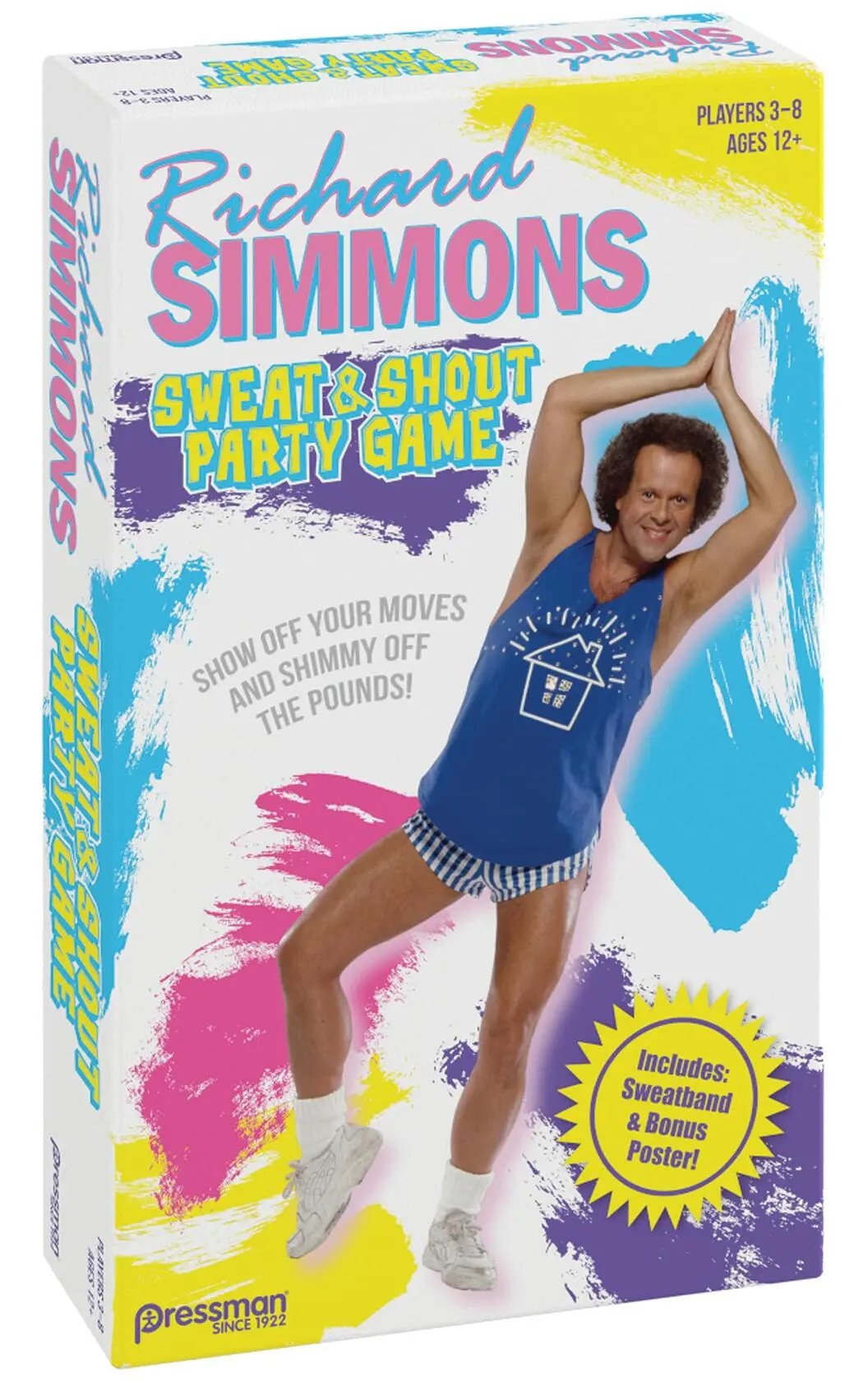Pressman Richard Simmons: Sweat & Shout Party Game - The Show Off Your Moves & Shimmy Off The Pounds Game