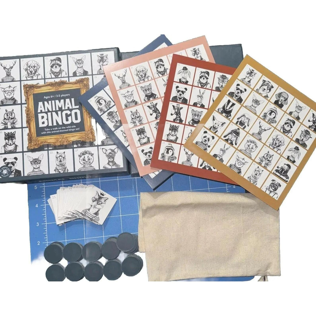 Professor Puzzle Animal Bingo Board Game