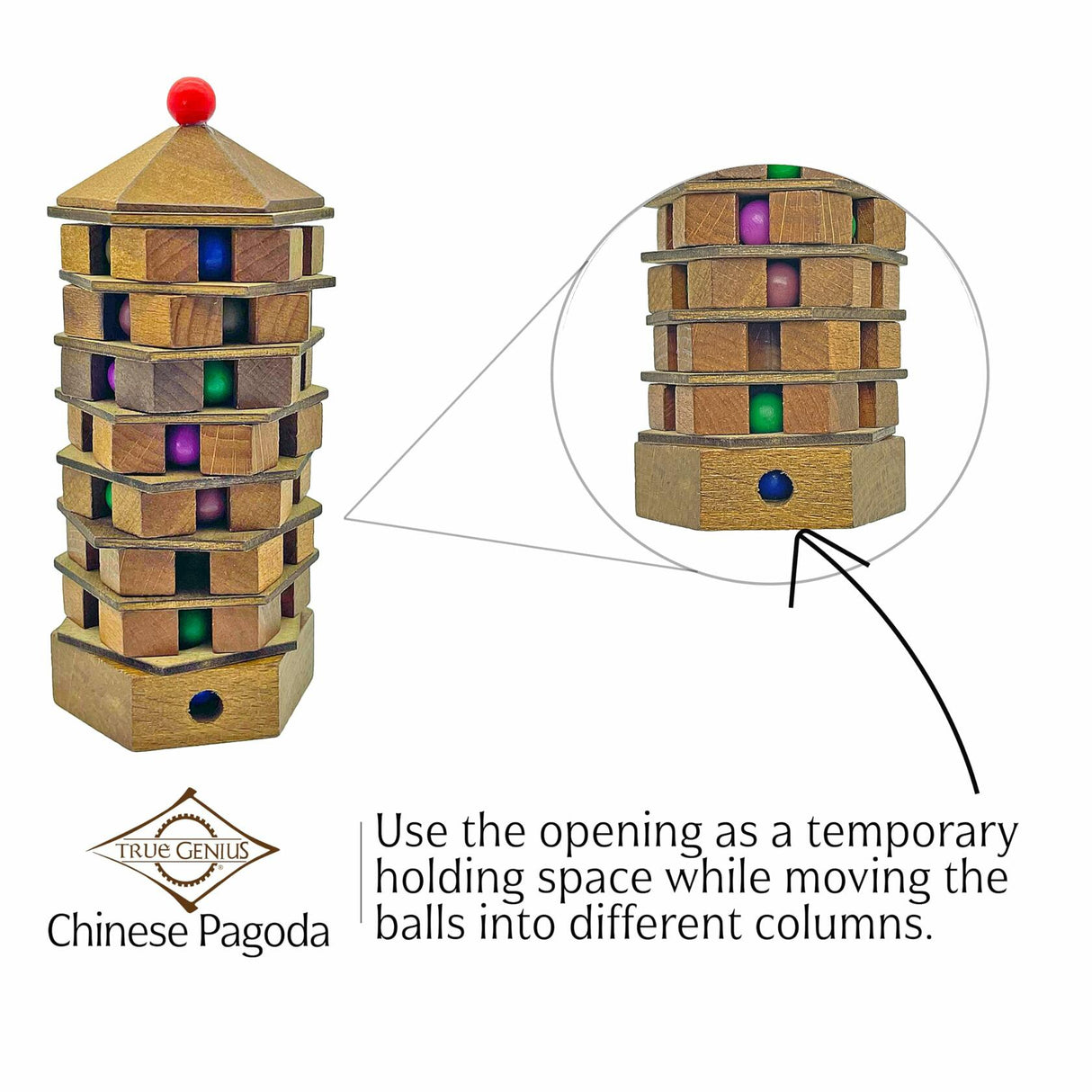 Project Genius Chinese Pagoda 3D Wood Puzzle Project Genius