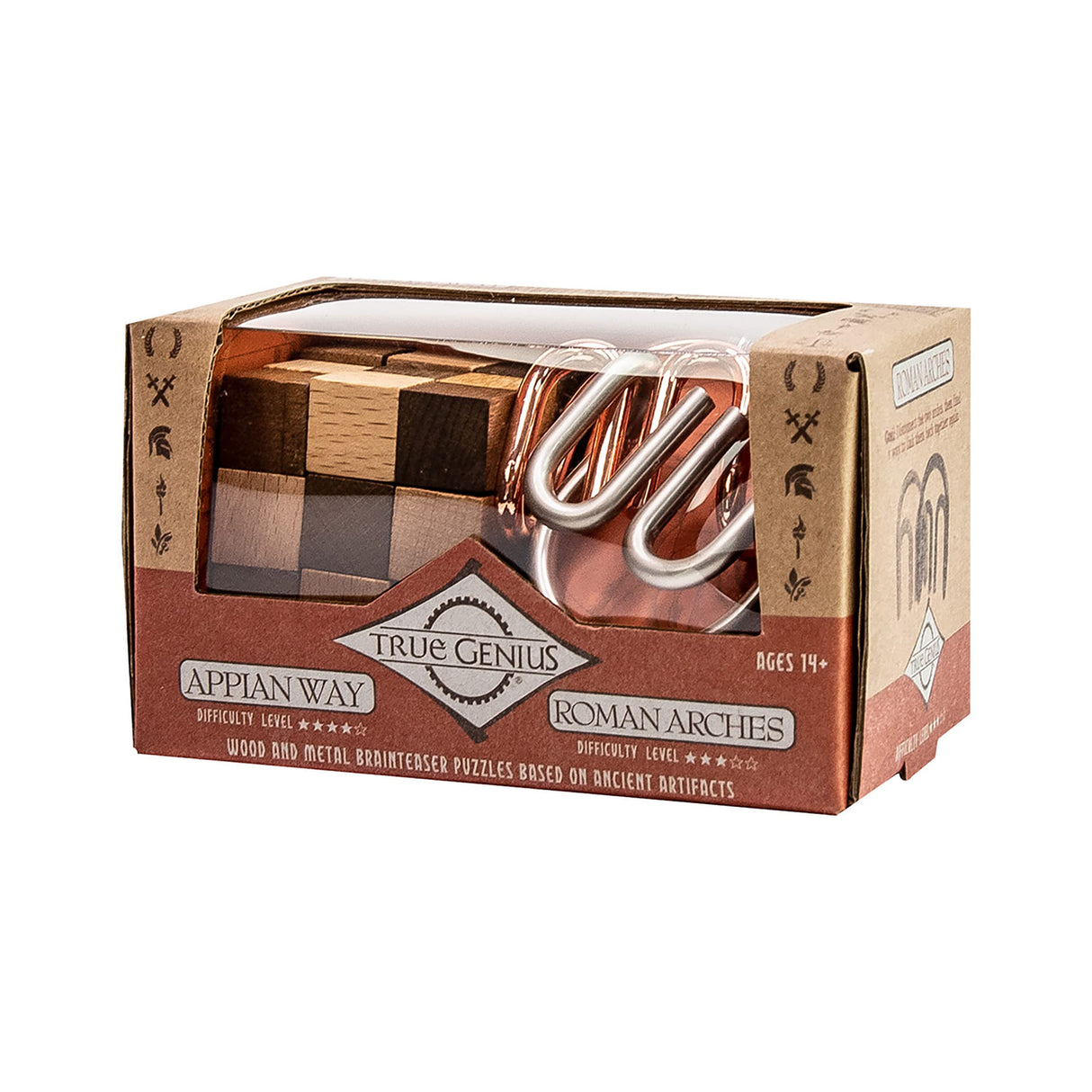 Project Genius Mini Roman Wood Puzzle - 2 Pack Project Genius