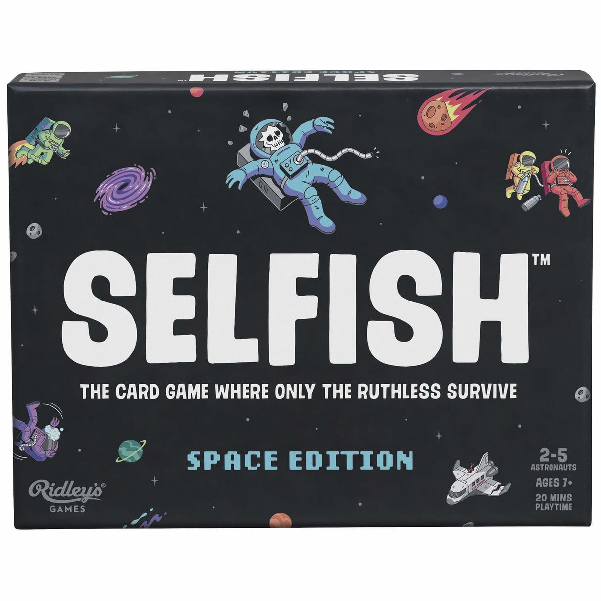 Ridley's Games: Selfish- Space Edition Card Game - open box