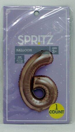 Rose Gold #6 Foil Balloon Spritz