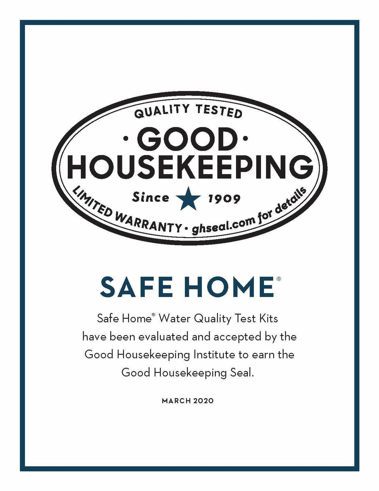 Safe Home® DIY Lead in Drinking Water Test Kit Safe Home