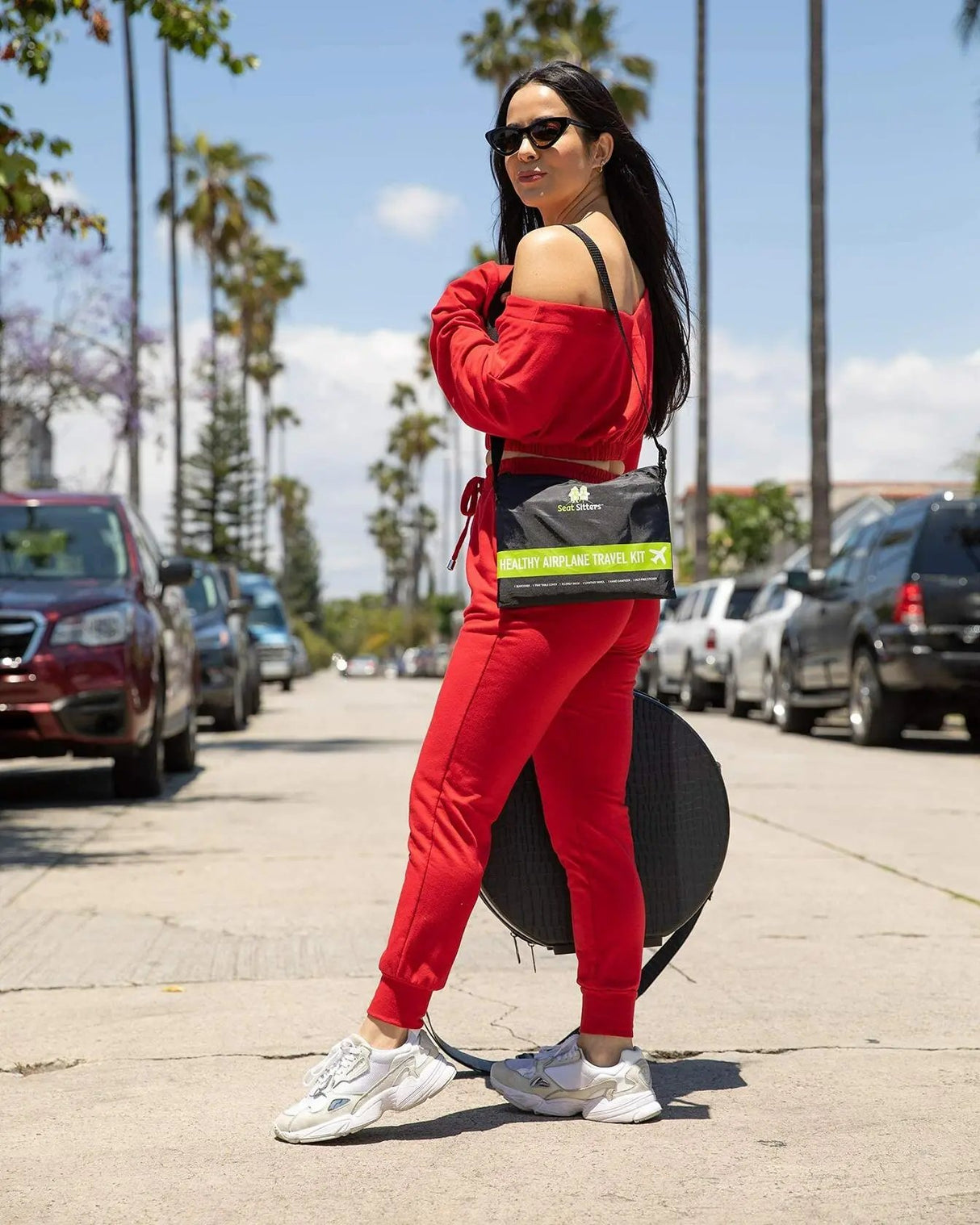 Seat Sitters Airplane Travel Kit - Seat Cover, Tray Table Covers and Face Masks - Single