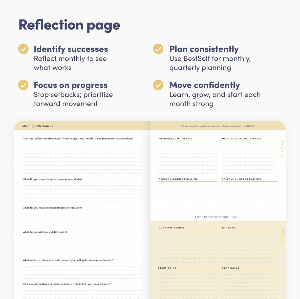 Self Planner By Bestself โUndated 6 Month Life Planner - 7"X10โ Notebook (Black)