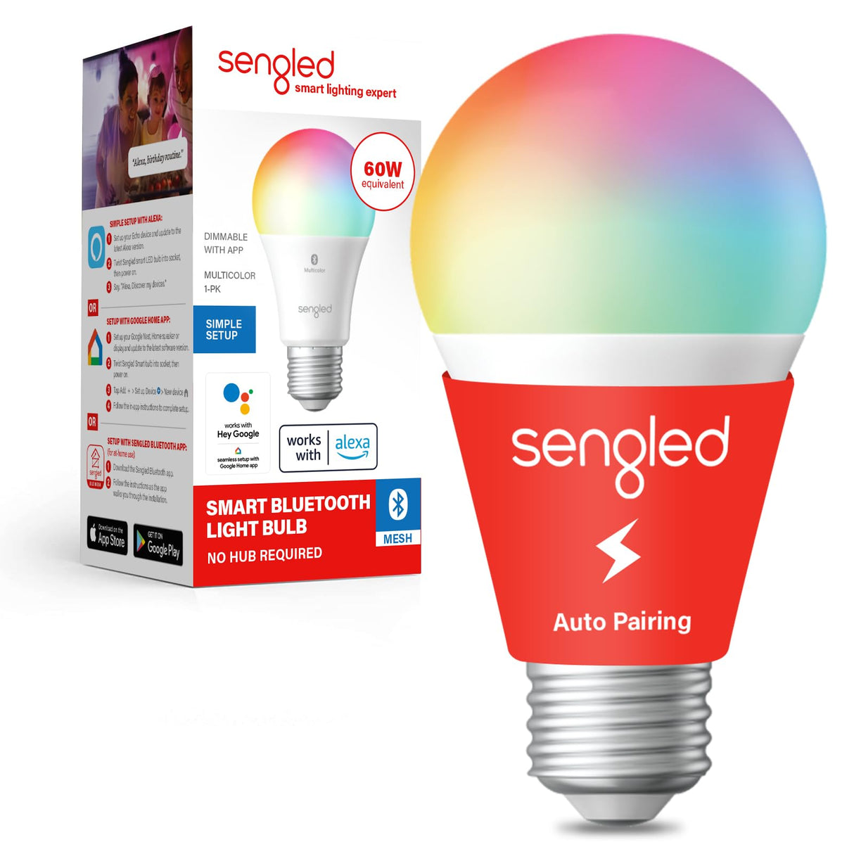 Sengled Smart Light Bulbs, Color Changing Alexa/Bluetooth Sengled