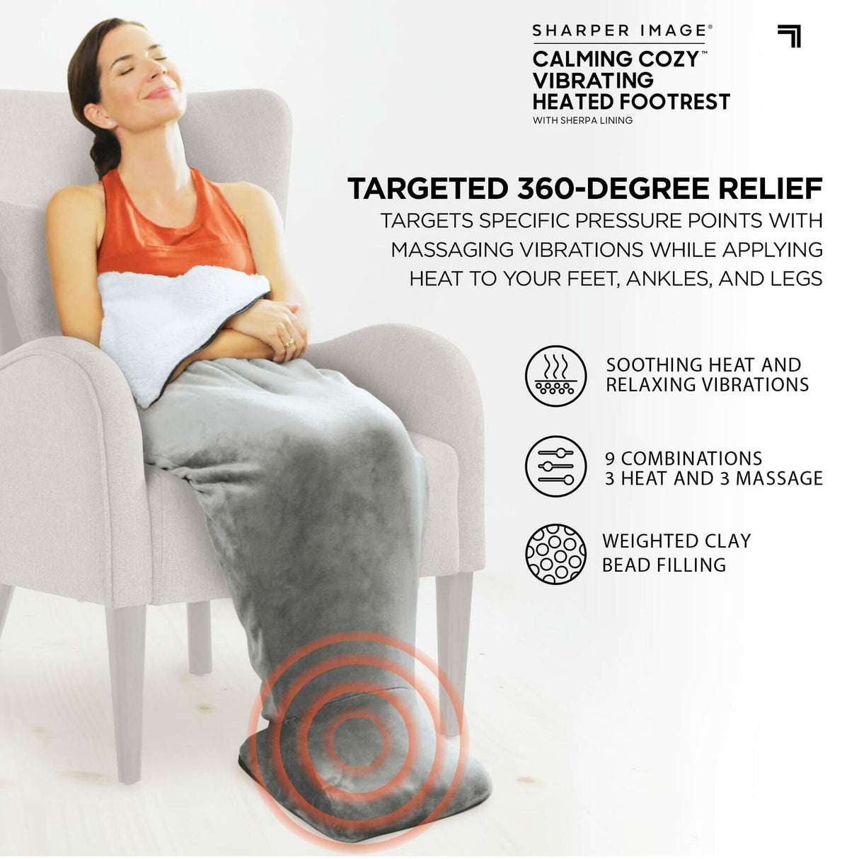 Sharper Image Personal Sherpa Wrap with Electric Heating & Massage Sharper Image