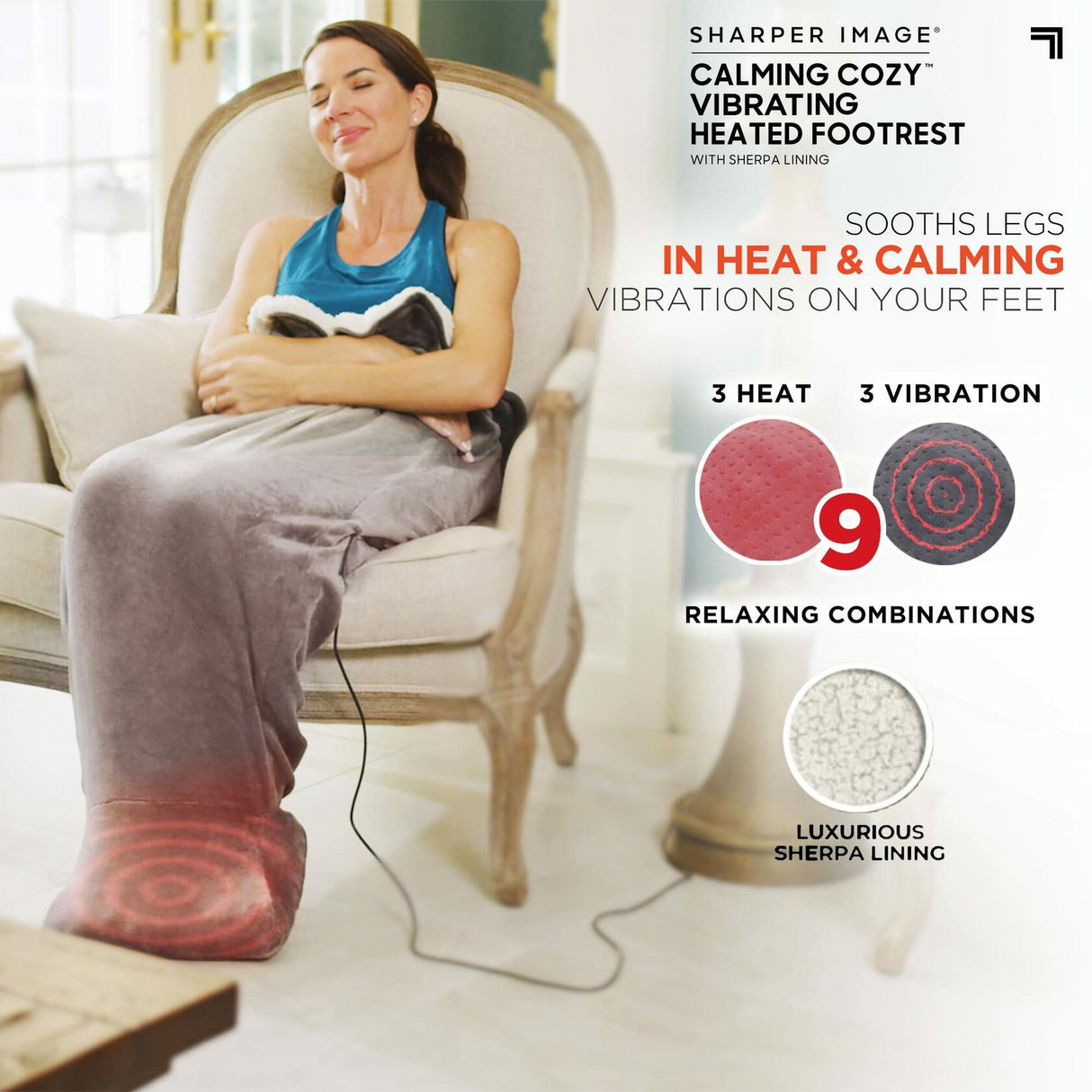 Sharper Image Personal Sherpa Wrap with Electric Heating & Massage Sharper Image