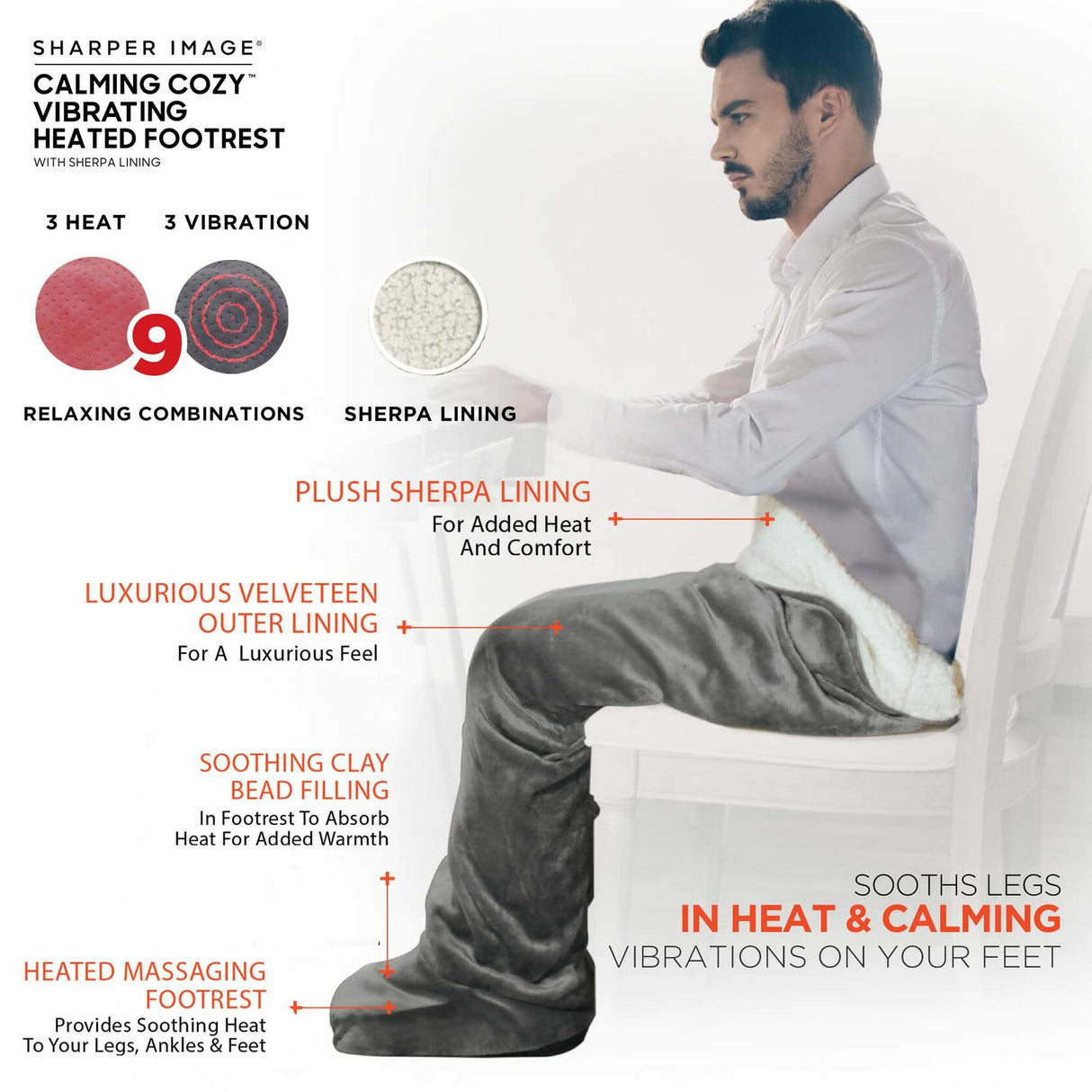 Sharper Image Personal Sherpa Wrap with Electric Heating & Massage Sharper Image