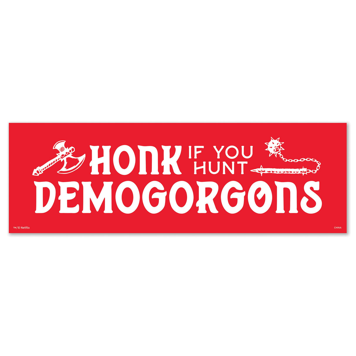 Stranger Things Bumper Magnet "Honk If You Hunt Demogorgons"