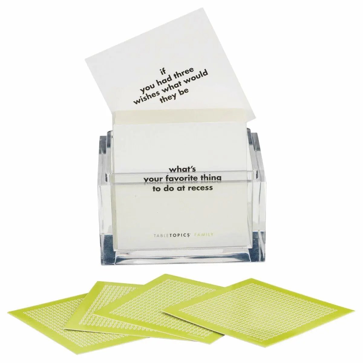 TableTopics Family Question Card Game - 135 Conversation Starter Cards for Family Time at the Dinner Table, Family Game Night, Great Questions to Ask Kids and Parents