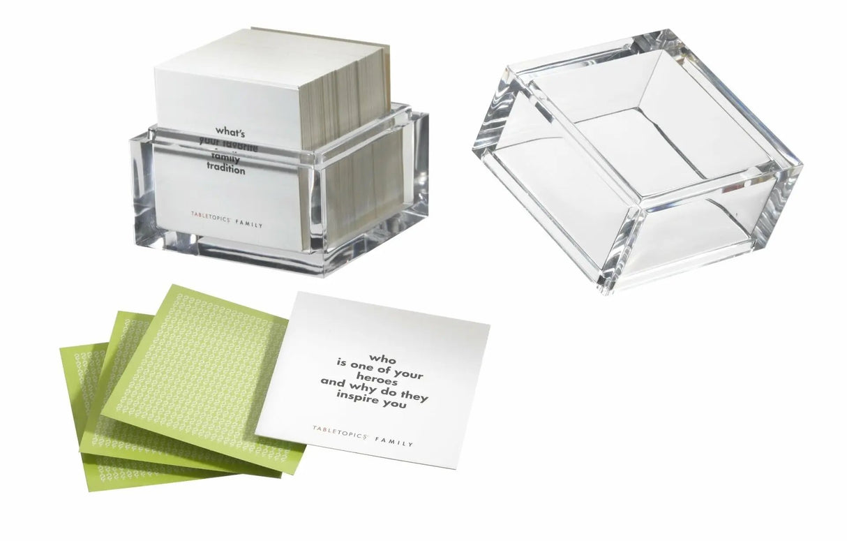 TableTopics Family Question Card Game - 135 Conversation Starter Cards for Family Time at the Dinner Table, Family Game Night, Great Questions to Ask Kids and Parents