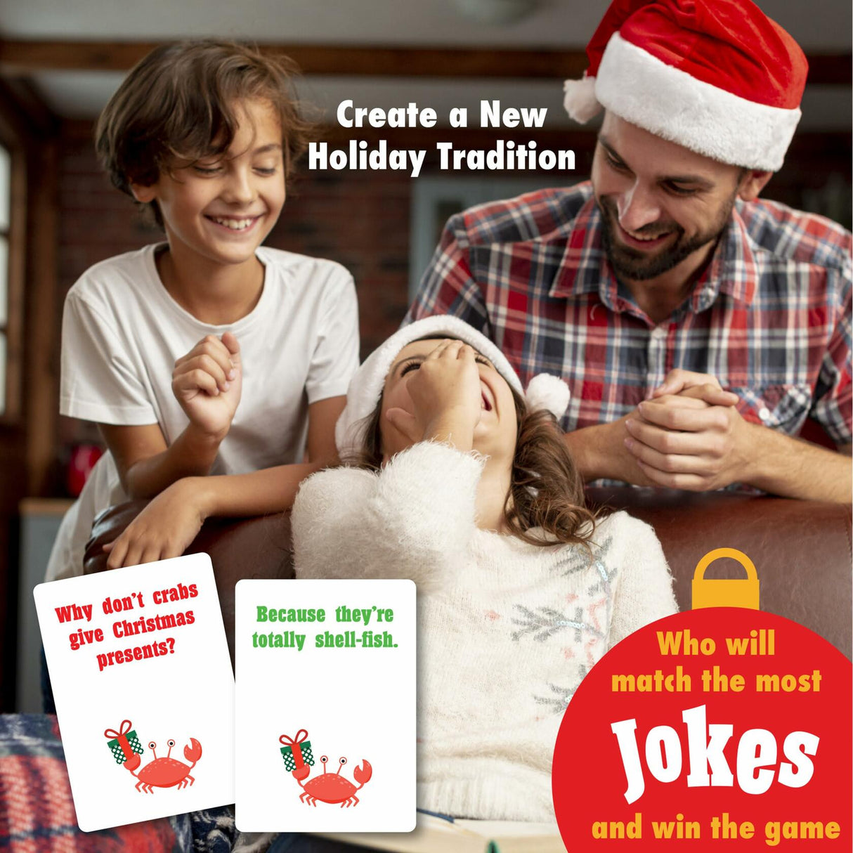 University Games, Bob Moog's Dad Jokes Holiday Edition Card Game University Games