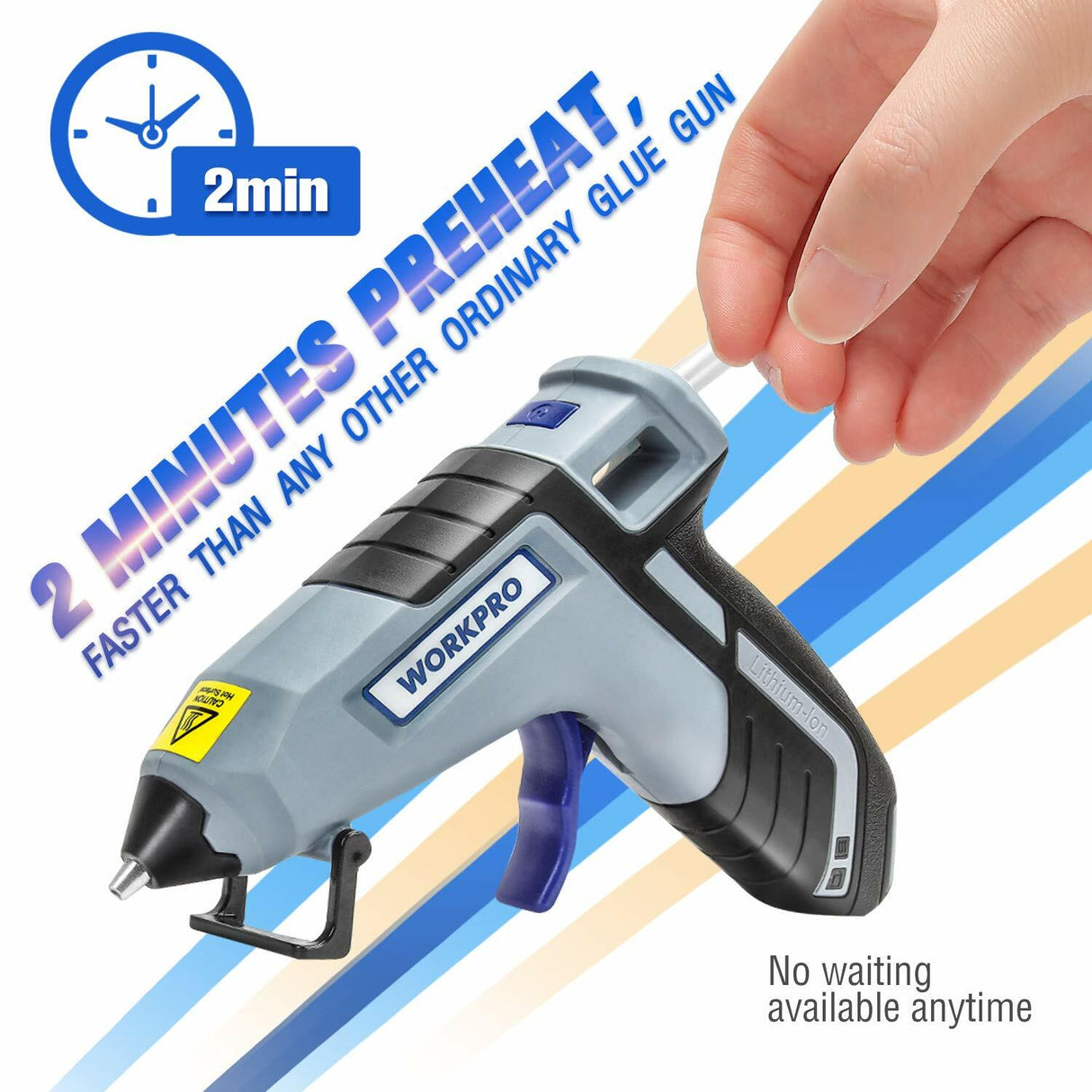 WORKPRO Cordless Hot Glue Gun