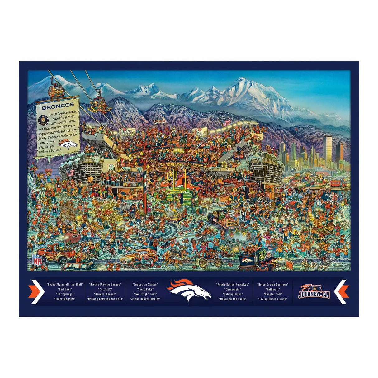 YouTheFan NFL Joe Journeyman Denver Broncos 18'' x 24'' 500-Piece Team Puzzle