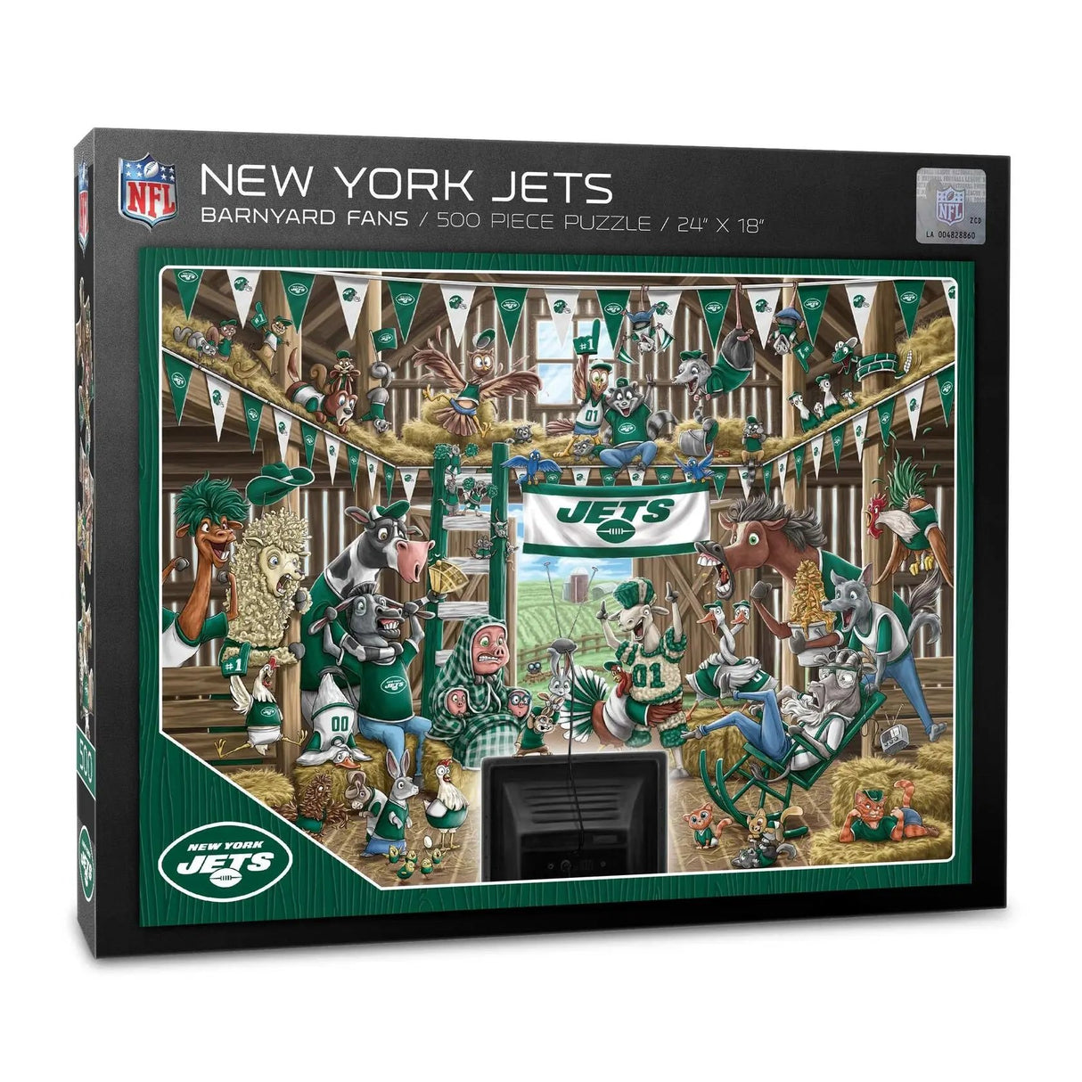Youthefan Nfl New York Jets Barnyard Fans 500Pc Puzzle