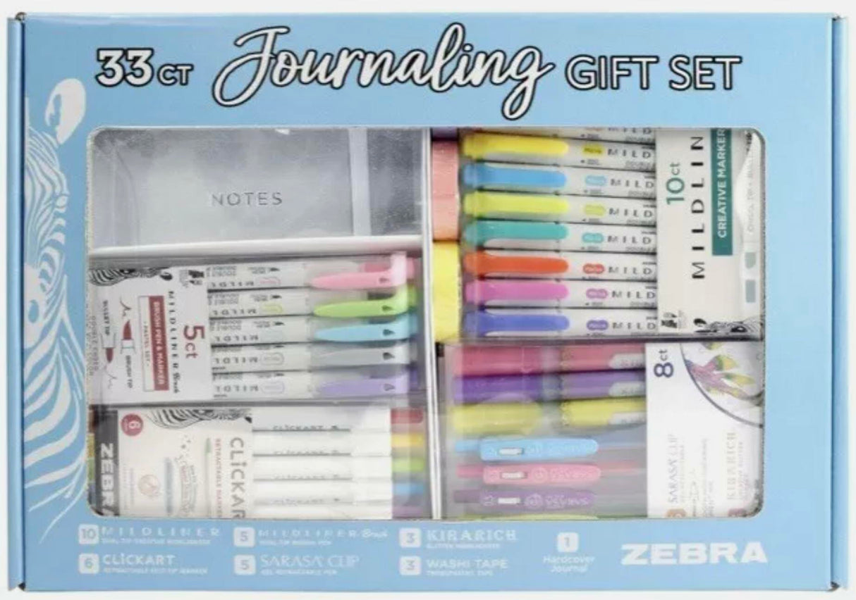 Zebra 33ct Journaling Gift Set Zebra