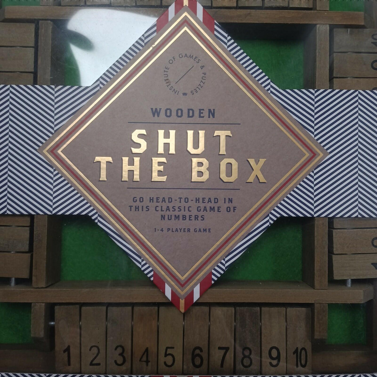 Professor Puzzle Wooden Shut the Box Wooden 4 Way Dice Game