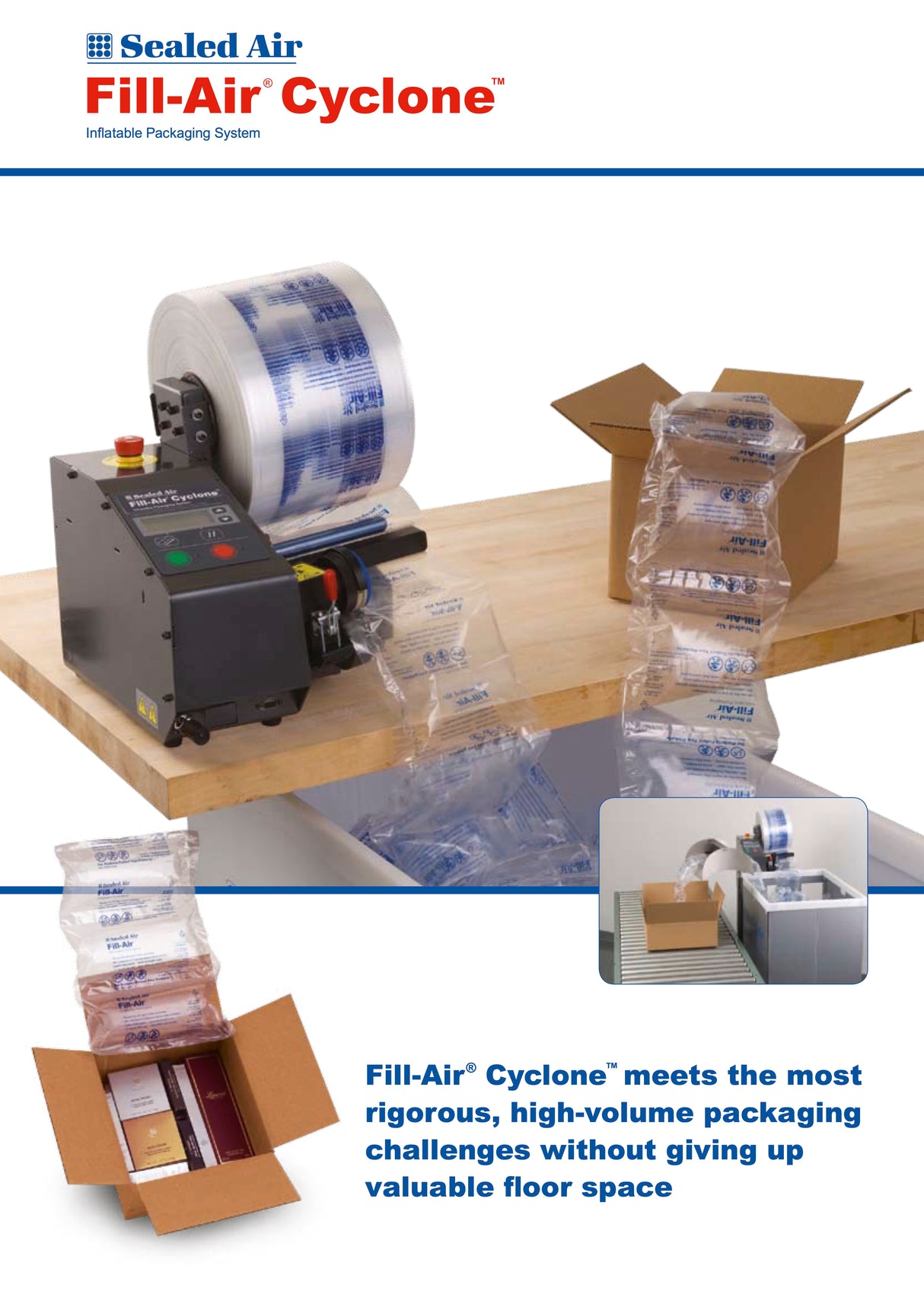 Sealed Air Fill-Air Cyclone Inflatable Packaging System (Brand new)