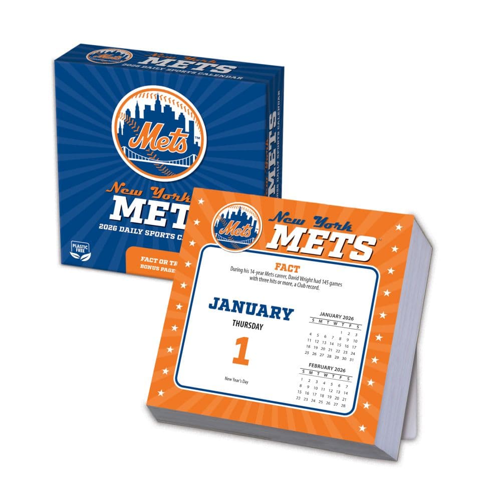 MLB New York Mets 2026 Desk Calendar