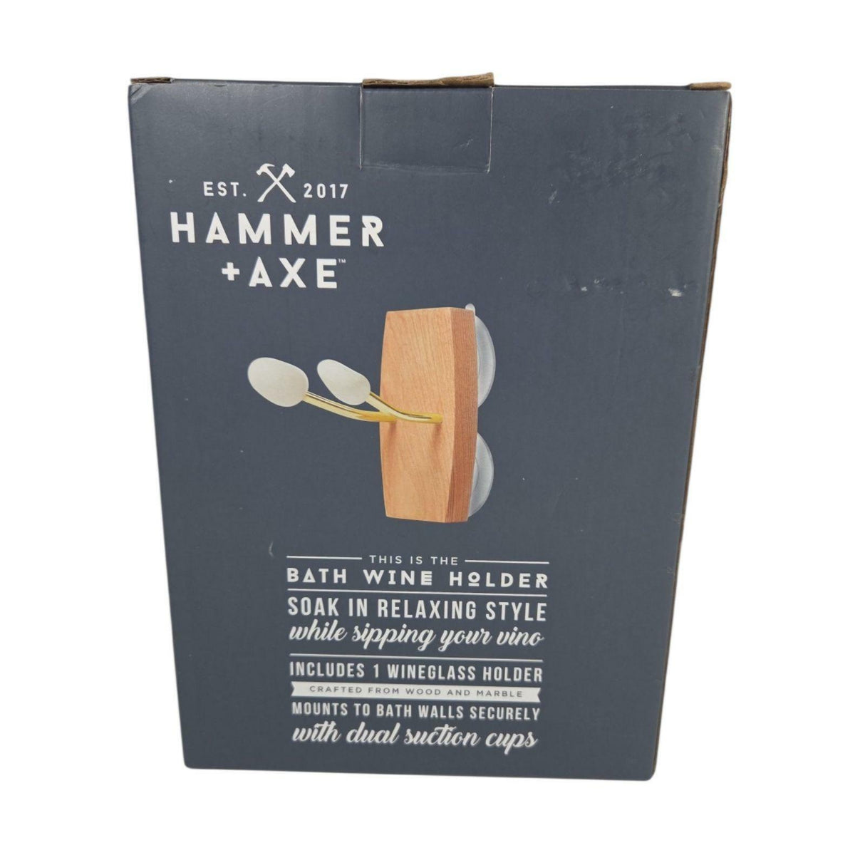 Hammer + Axe - Spa Wine Glass Holder For Bath Or Hot Tub