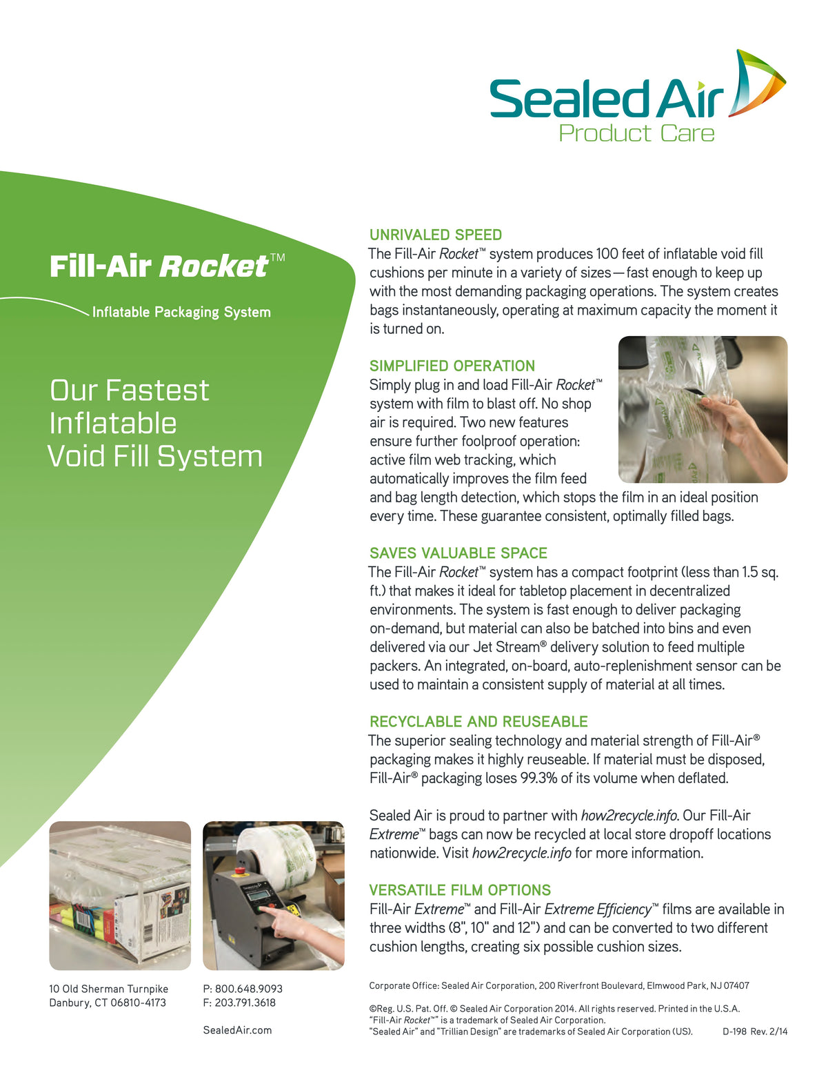 Sealed-Air Rocket Inflatable Air Pillow Void-Fill System (New)